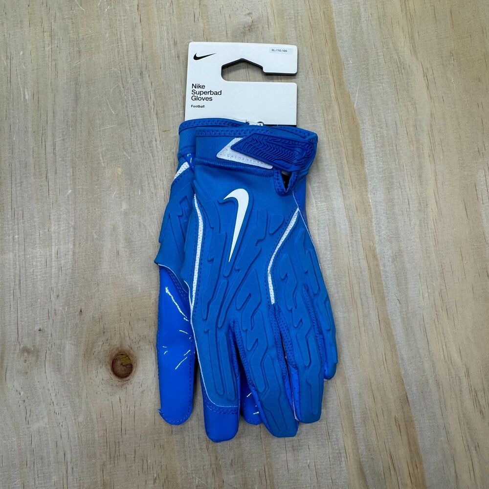 NEW Nike Superbad 7.0 Padded Football Gloves Baby Blue Mens Sz XL HF0311-519